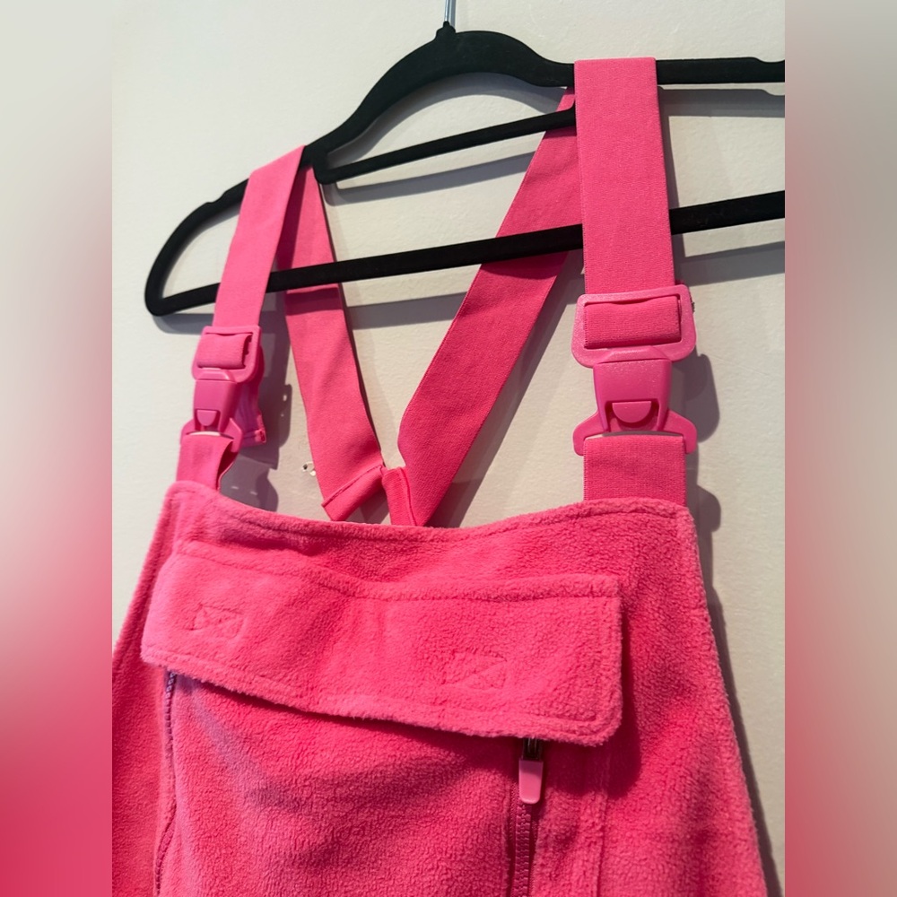 Zaful Bright Pink Sherpa Overalls for Women - Picture 6 of 9